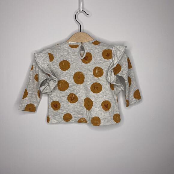 Zara Spotty Flutter Top - Picture 2 of 3